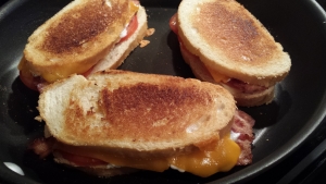 bacon topped grilled cheese